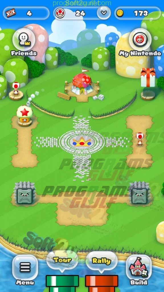 سوبر ماريو رن Super Mario Run الشاشة الرئيسية