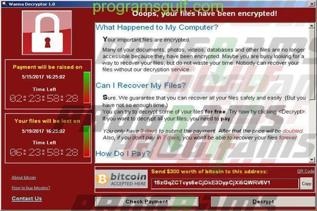 فيروس الفدية رانسوم وير وانا كراي Ransomware WannaCry رسالة الفيروس