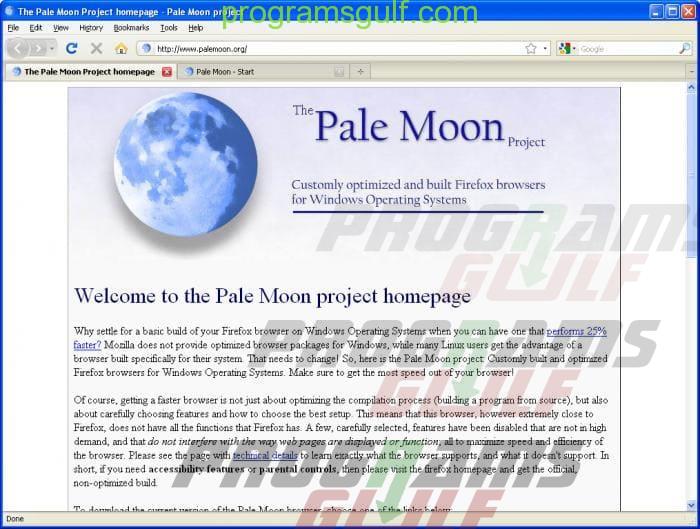  متصفح بال مون pale moon browser
