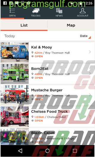 تحميل تطبيق Food Trucks دليل عربات الطعام المتنقلة