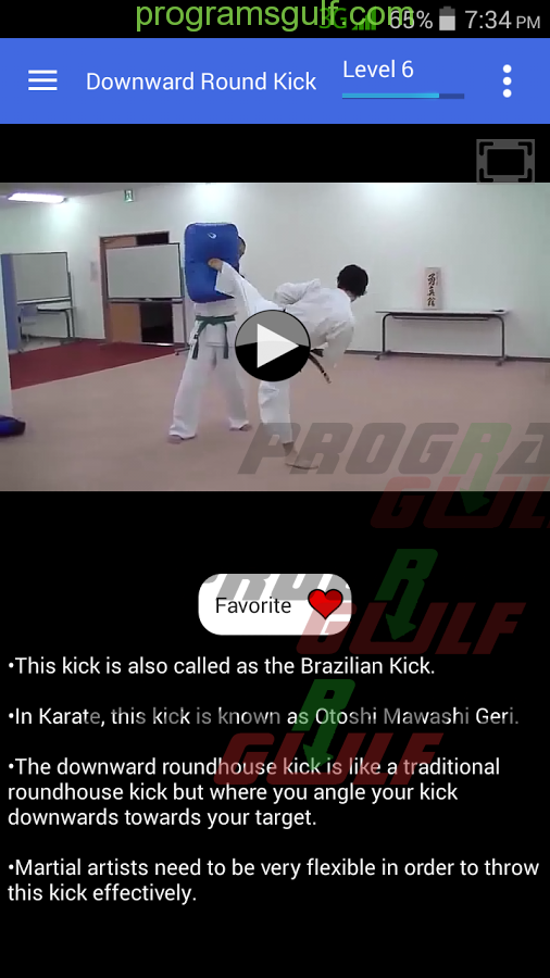 تطبيق Taekwondo Kicks Videos
