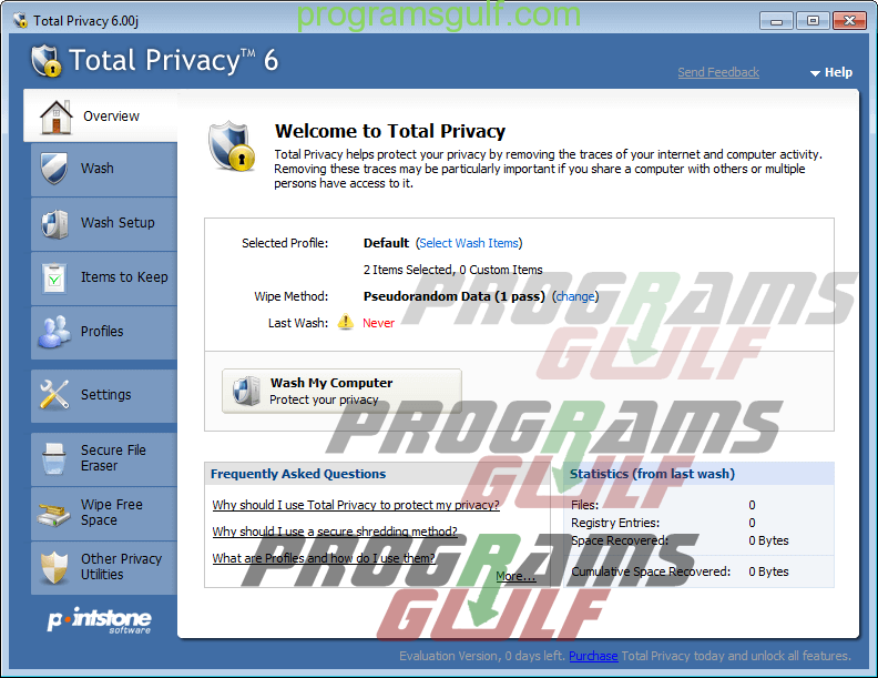 برنامج لتنظيف الكمبيوتر وحماية الخصوصة "Total Privacy" ..