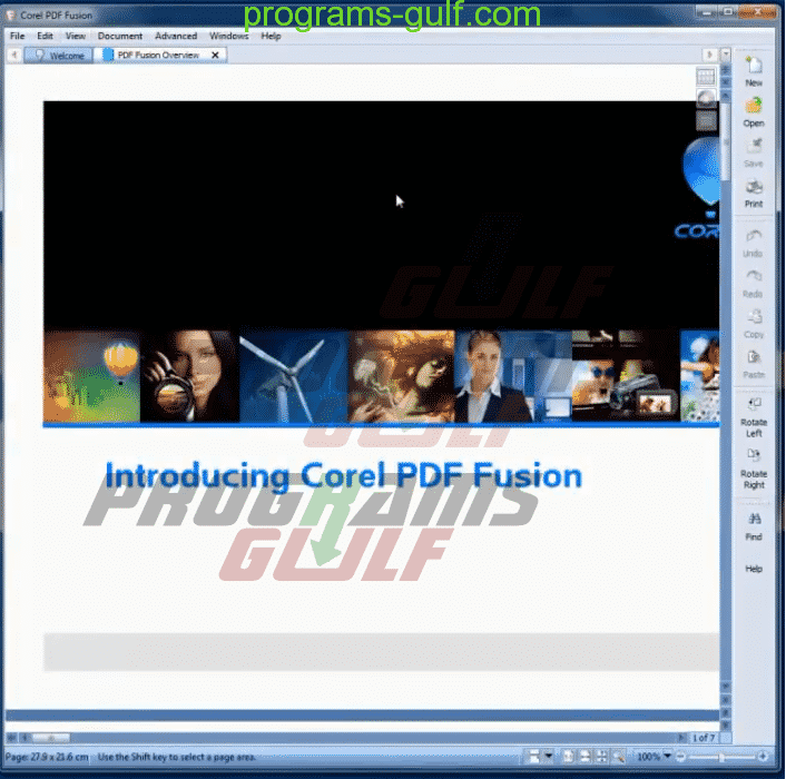 تحميل برنامج pdf و فتح ملف PDF على برنامج Corel PDF Fusion