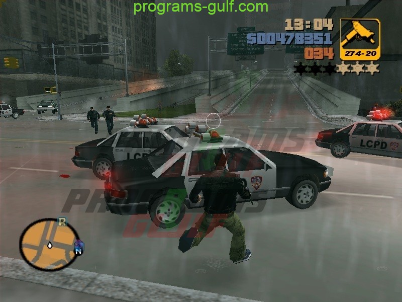 مطاردة الشرطة في GTA 3