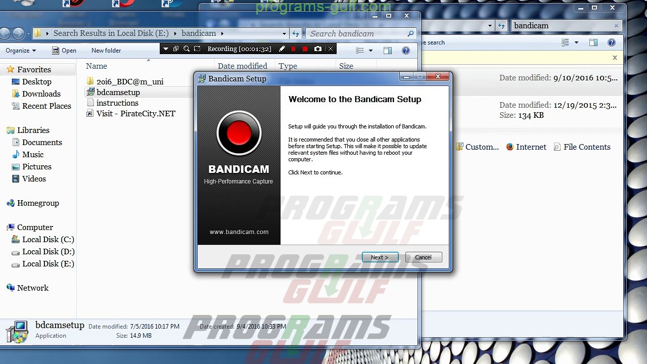 تحميل برنامج باندى كام Bandicam كامل لتصوير الشاشة برابط مباشر