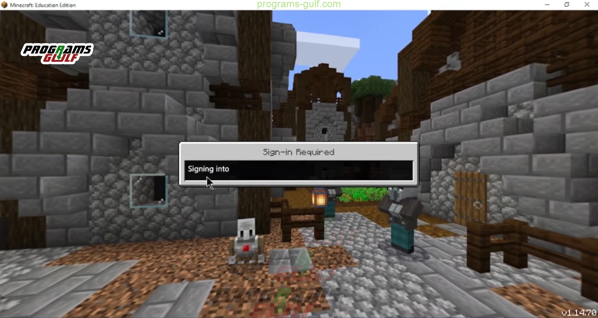 Minecraft Education Sign in